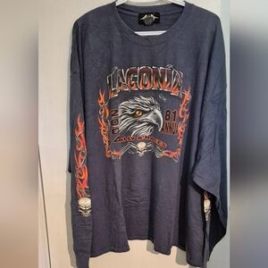 Men's Gray Lagonia 2004  Rally & Race Long Sleeve T-Shirt Sz.3XL